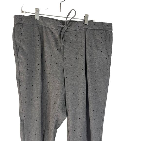 Amanda + Chelsea Women's Plus Size 18W Grey Polka Dot Pull On Career Dress Pants - Picture 2 of 11